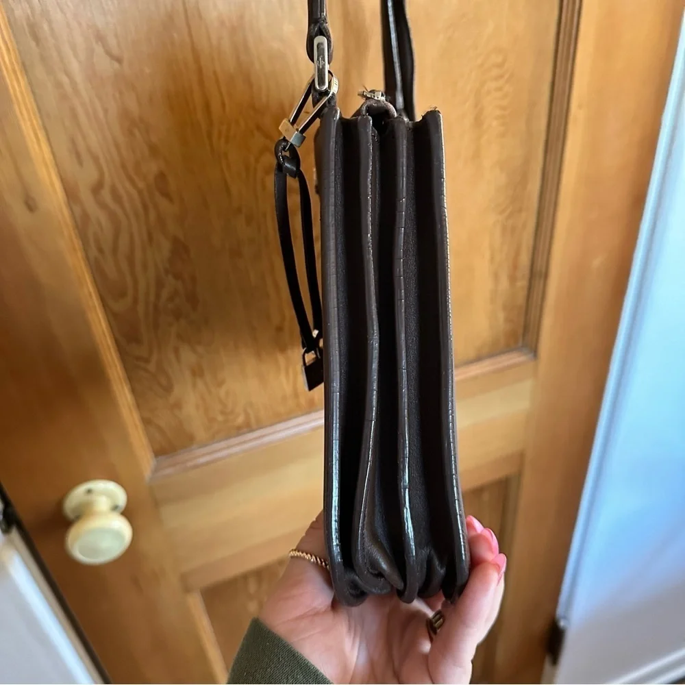 loro piana milky way leather brown crossbody bag